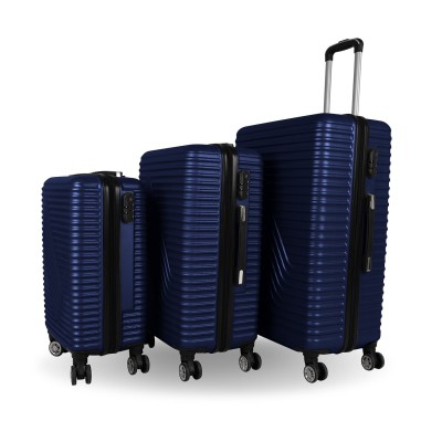 Set 3 Valises Safari Rigide Bleu Foncé Incassable RI