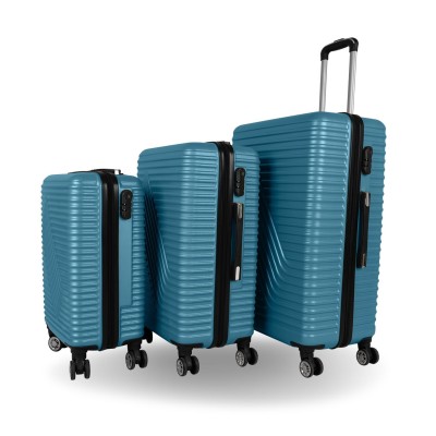 Set 3 Valises Safari Rigide Bleu RI