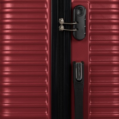 Set 3 Valises Safari Rigide Rouge Bordeaux RI